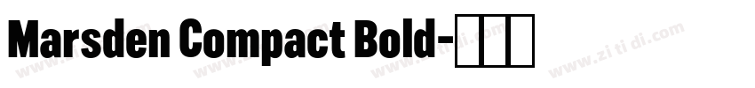 Marsden Compact Bold字体转换